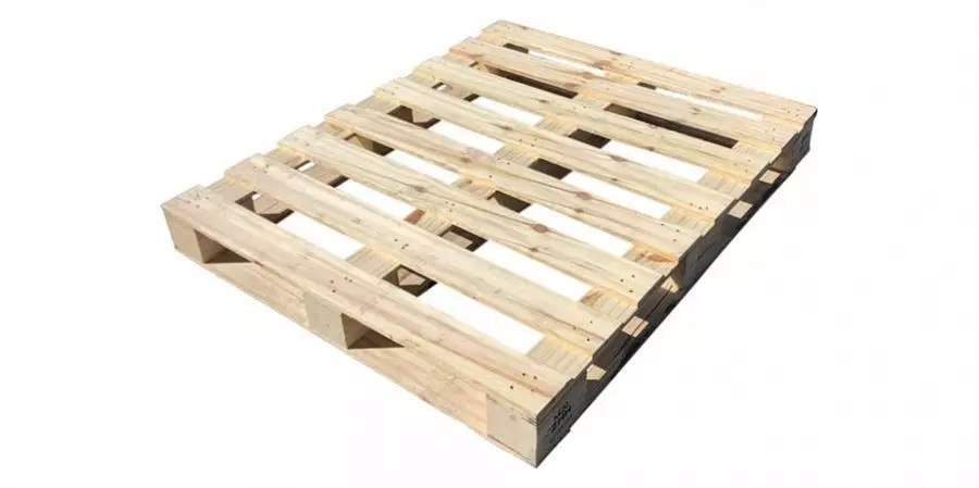 Gebruikte houten pallets - Blokpallet-omlopend-eenmalig-95-x-115-cm-gebruikt